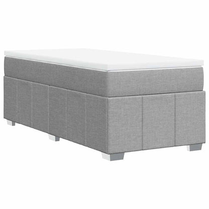 Giroletto a Molle con Materasso Grigio Chiaro100x200 cm Tessuto | homemem39