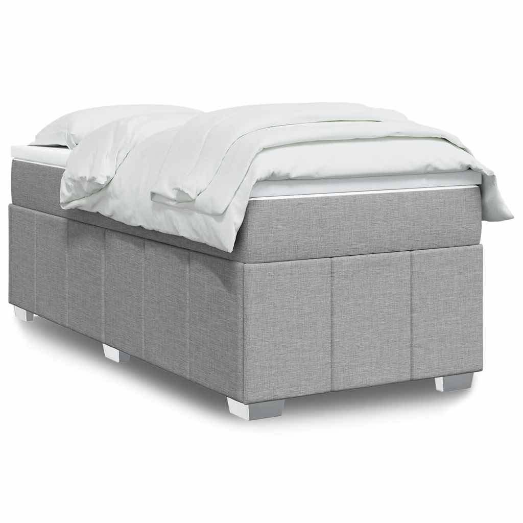 Giroletto a Molle con Materasso Grigio Chiaro100x200 cm Tessuto | homemem39