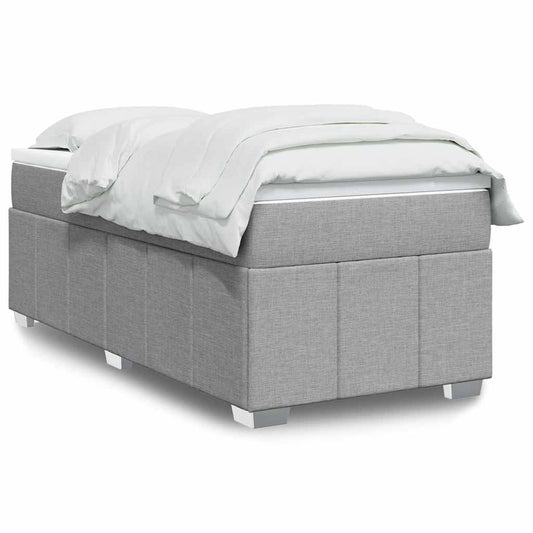 Giroletto a Molle con Materasso Grigio Chiaro100x200 cm Tessuto | homemem39