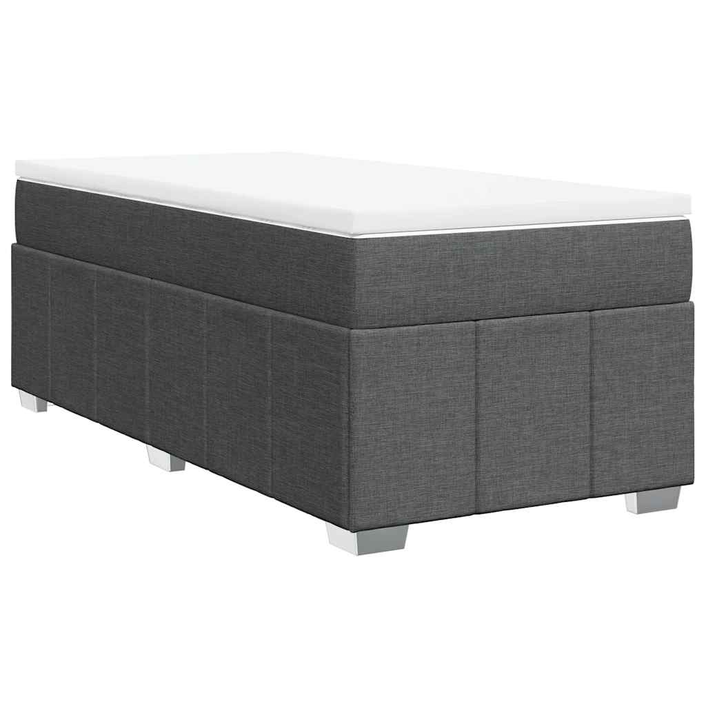 Giroletto a Molle con Materasso Grigio Scuro 100x200 cm Tessuto | homemem39