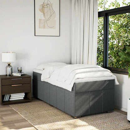 Giroletto a Molle con Materasso Grigio Scuro 100x200 cm Tessuto | homemem39
