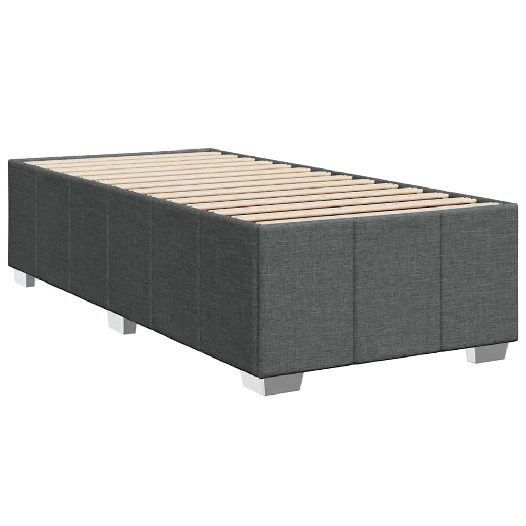 Giroletto a Molle con Materasso Grigio Scuro 100x200 cm Tessuto | homemem39