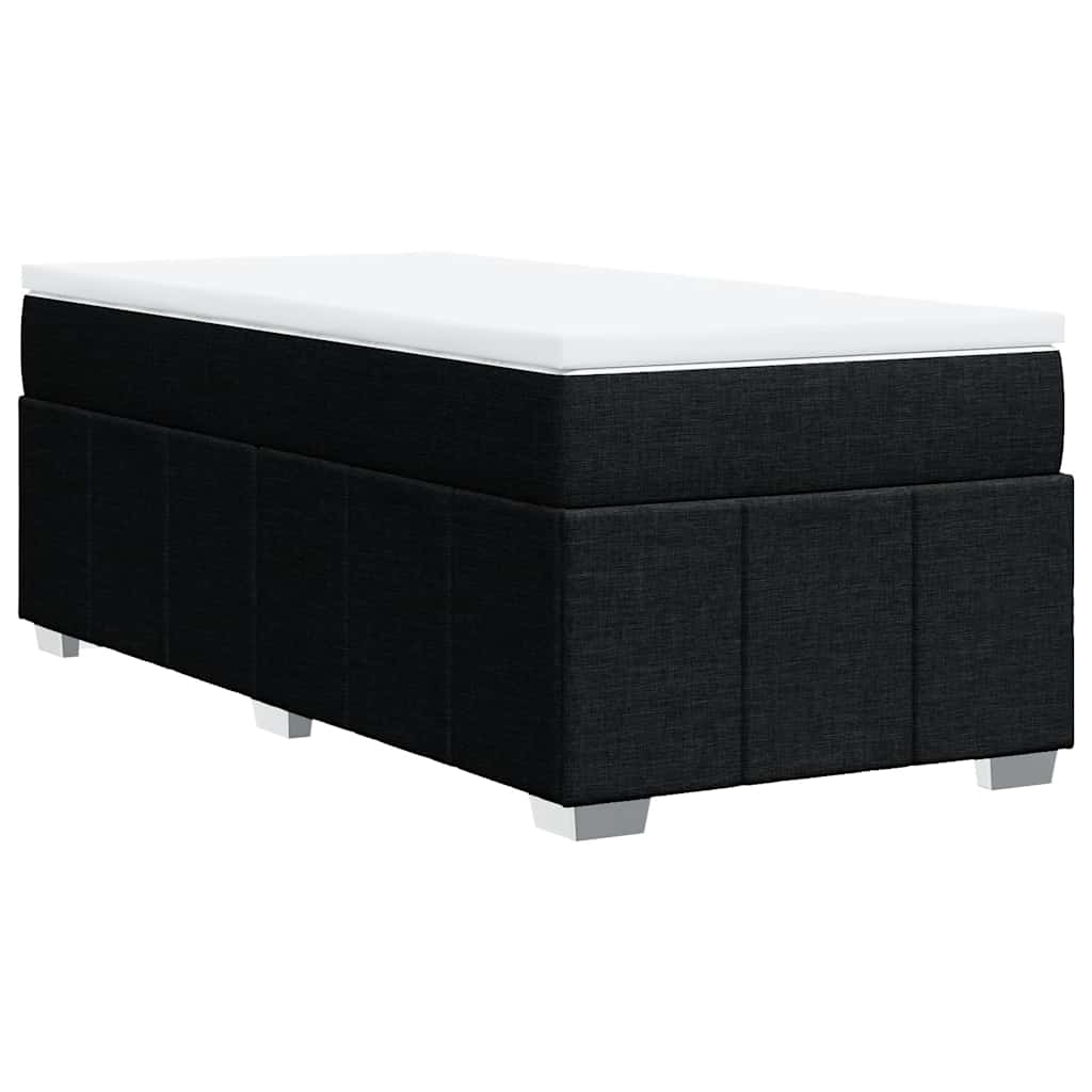 Giroletto a Molle con Materasso Nero 100x200 cm in Tessuto | homemem39