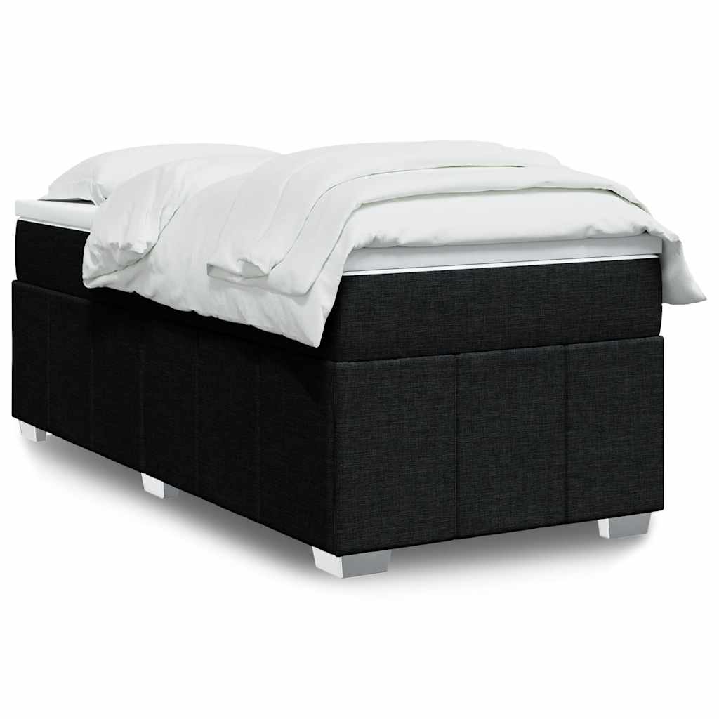 Giroletto a Molle con Materasso Nero 100x200 cm in Tessuto | homemem39