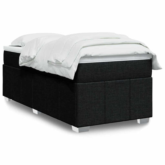 Giroletto a Molle con Materasso Nero 100x200 cm in Tessuto | homemem39