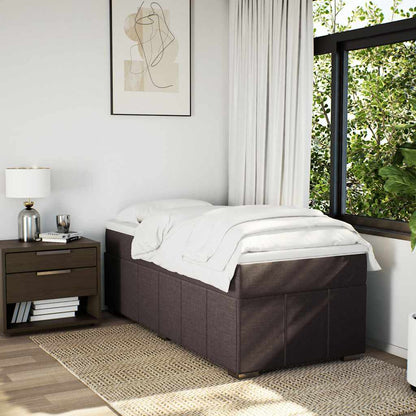 Giroletto a Molle con Materasso Marrone Scuro 100x200cm Tessuto | homemem39