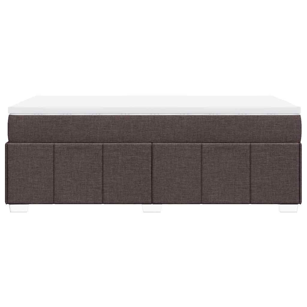 Giroletto a Molle con Materasso Marrone Scuro 100x200cm Tessuto | homemem39