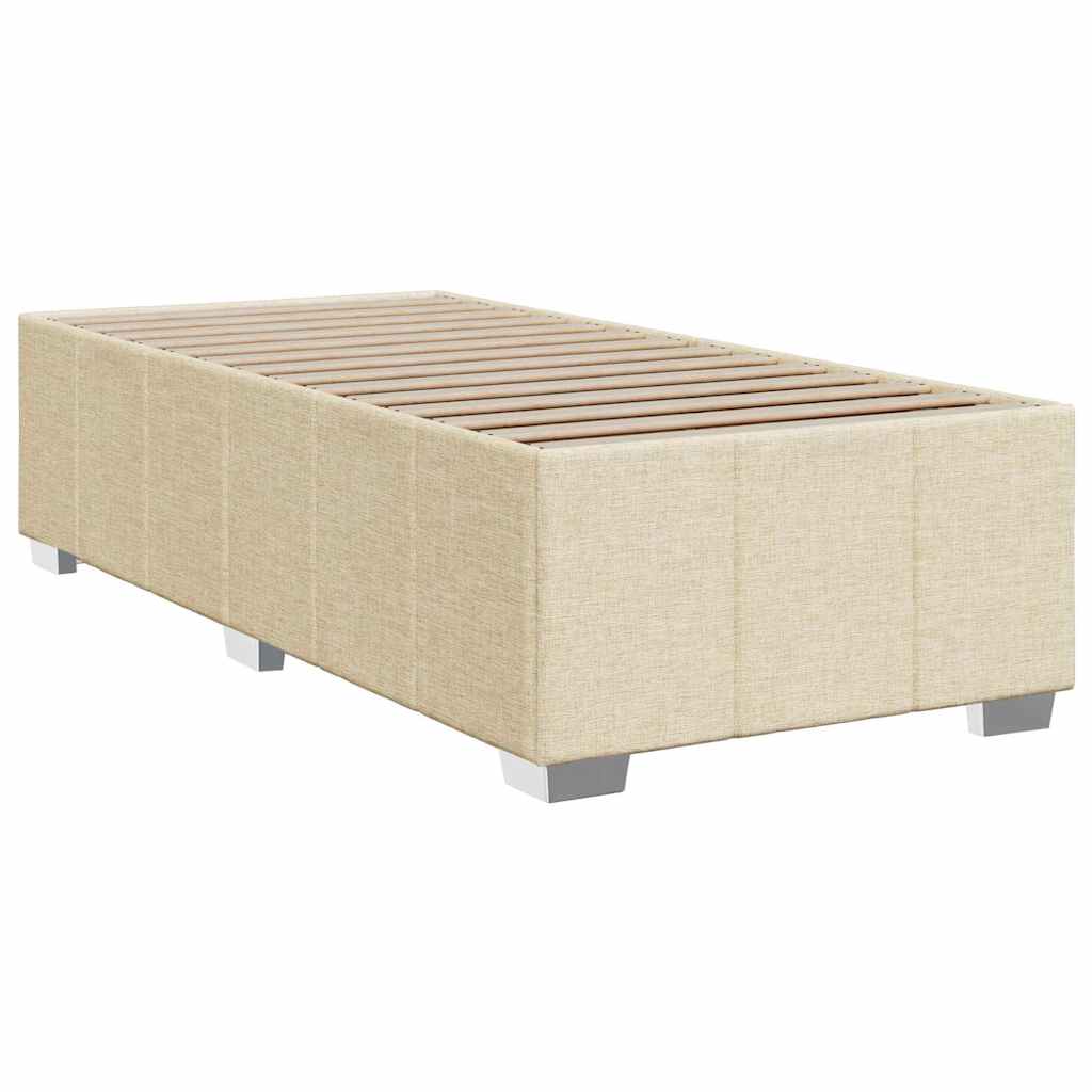 Giroletto a Molle con Materasso Crema 100x200 cm in Tessuto | homemem39