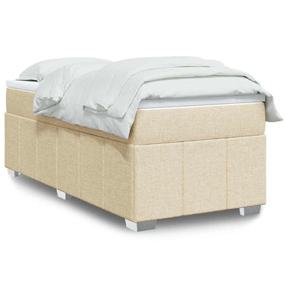 Giroletto a Molle con Materasso Crema 100x200 cm in Tessuto | homemem39