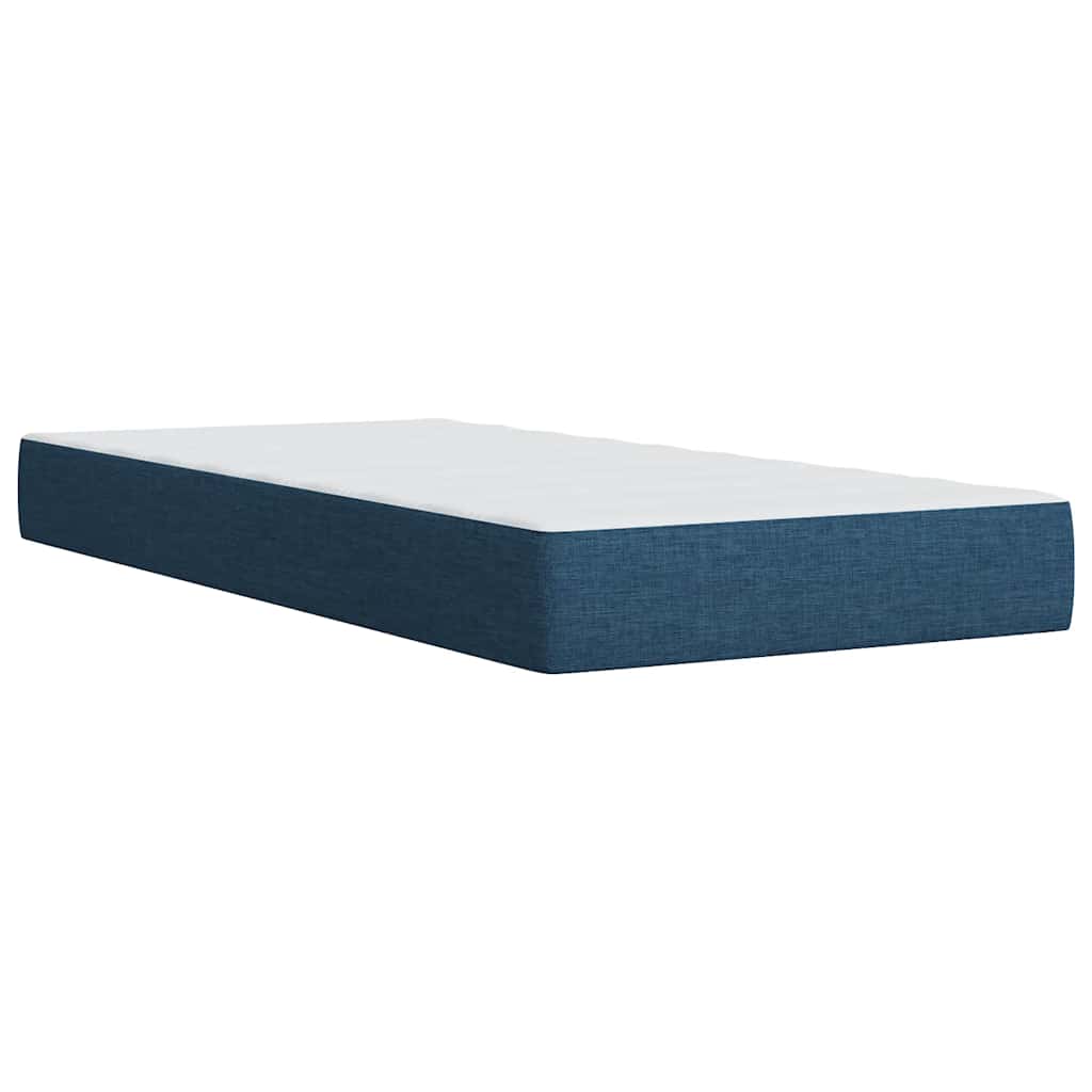 Giroletto a Molle con Materasso Blu 100x200 cm in Tessuto | homemem39