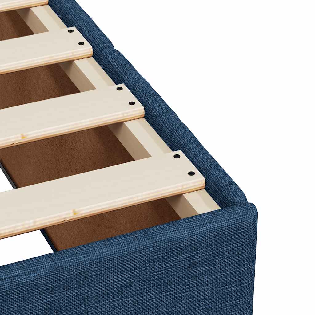 Giroletto a Molle con Materasso Blu 100x200 cm in Tessuto | homemem39