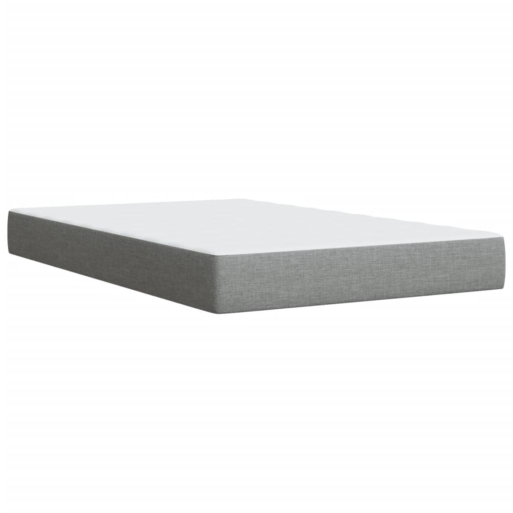 Giroletto a Molle con Materasso Grigio Chiaro 120x190cm Tessuto | homemem39
