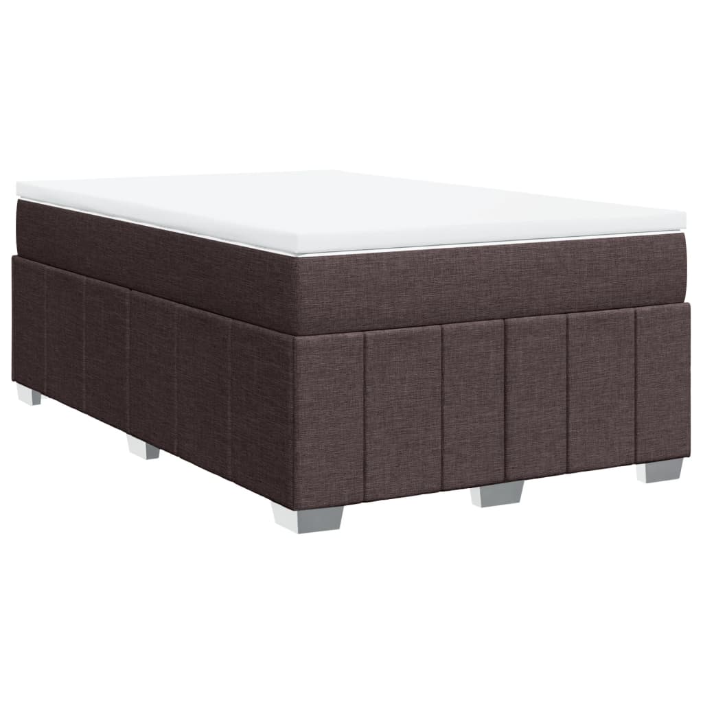 Giroletto a Molle con Materasso Marrone Scuro 120x190cm Tessuto | homemem39