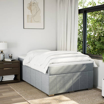 Giroletto a Molle con Materasso Grigio Chiaro 120x200cm Tessuto | homemem39