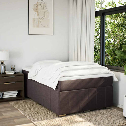 Giroletto a Molle con Materasso Marrone Scuro 120x200cm Tessuto | homemem39