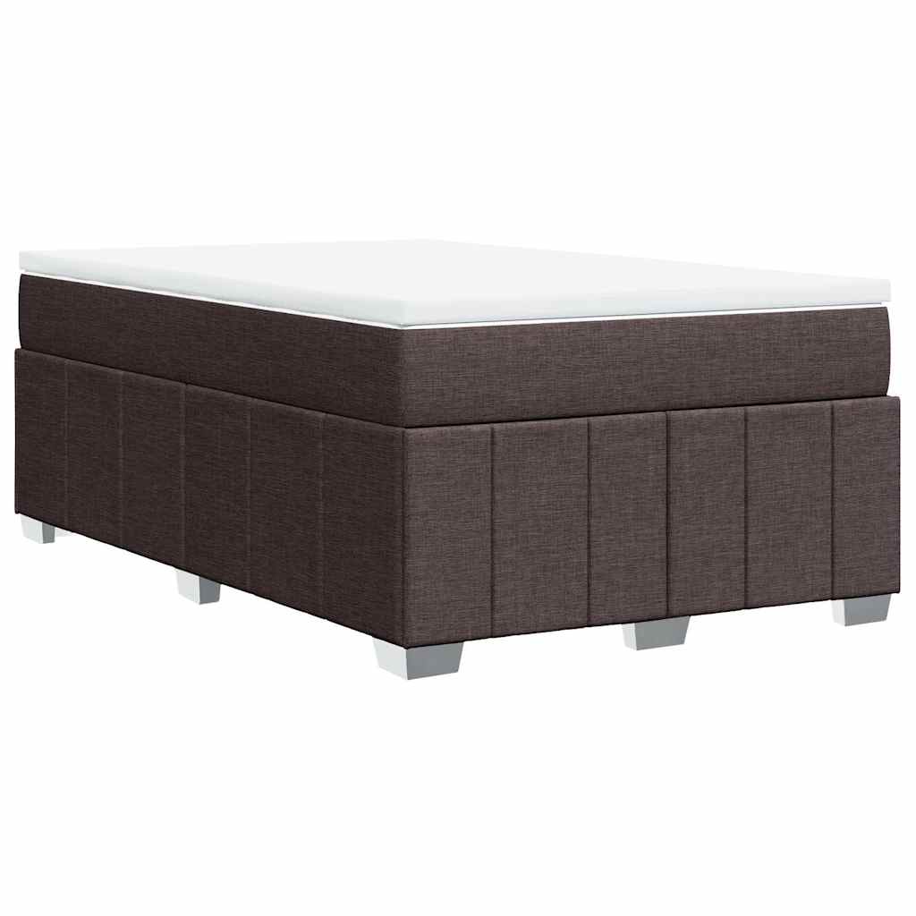 Giroletto a Molle con Materasso Marrone Scuro 120x200cm Tessuto | homemem39