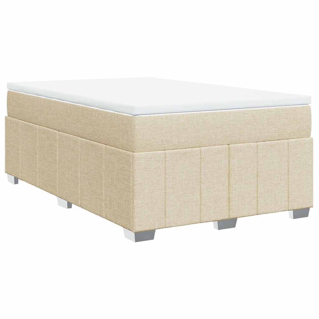 Giroletto a Molle con Materasso Crema 120x200 cm in Tessuto | homemem39
