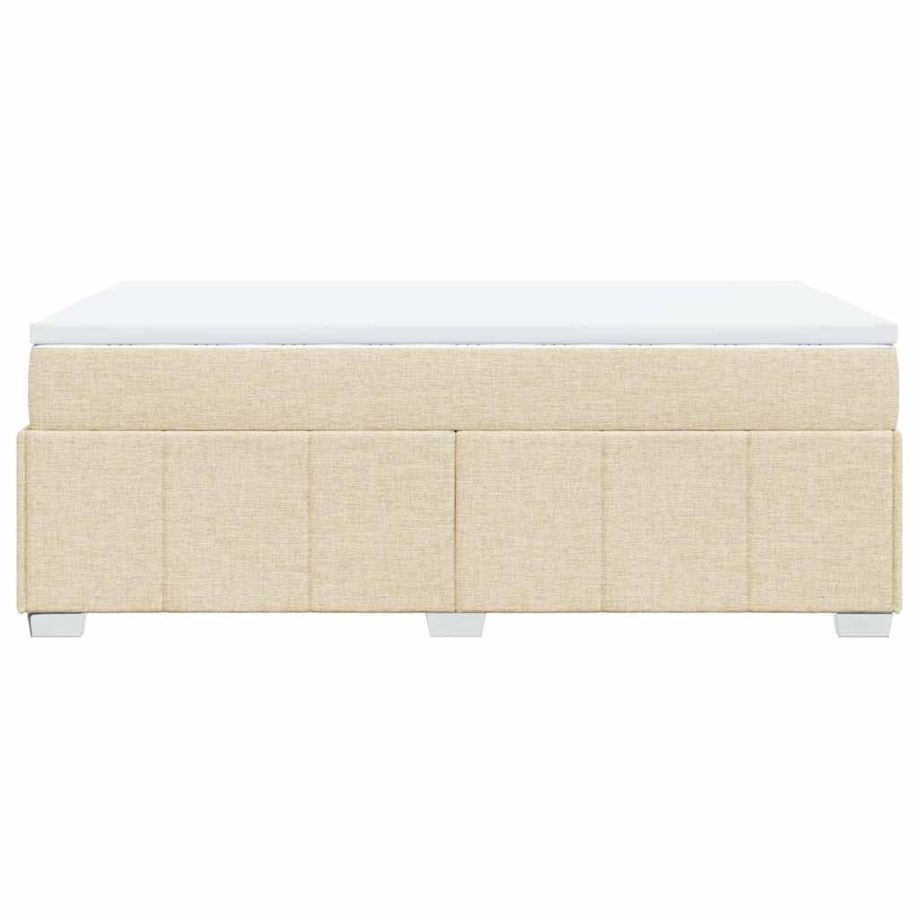 Giroletto a Molle con Materasso Crema 120x200 cm in Tessuto | homemem39