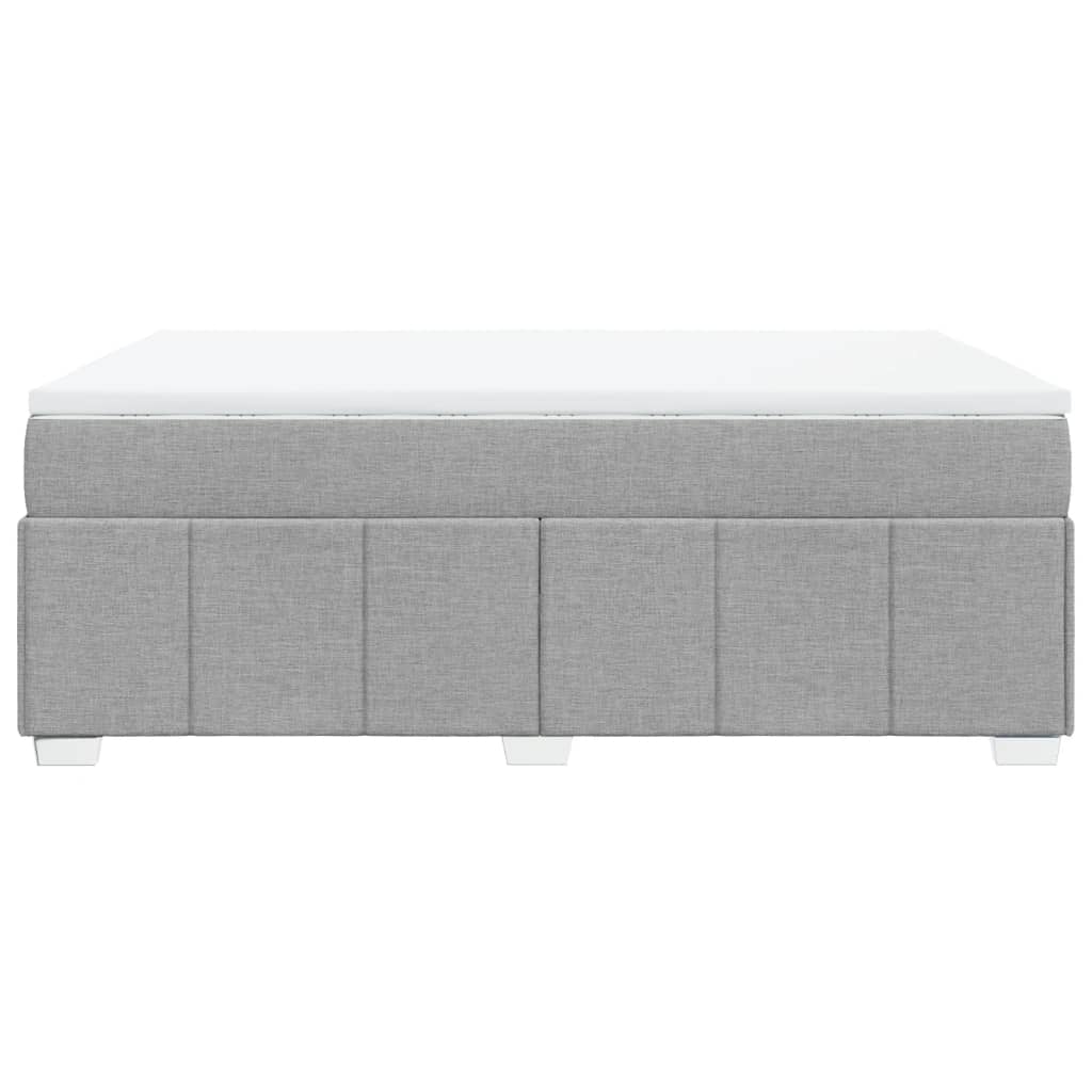 Giroletto a Molle con Materasso Grigio Chiaro 140x190cm Tessuto | homemem39