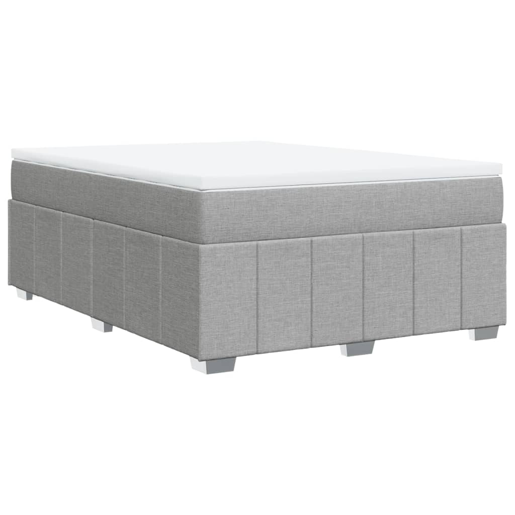 Giroletto a Molle con Materasso Grigio Chiaro 140x190cm Tessuto | homemem39