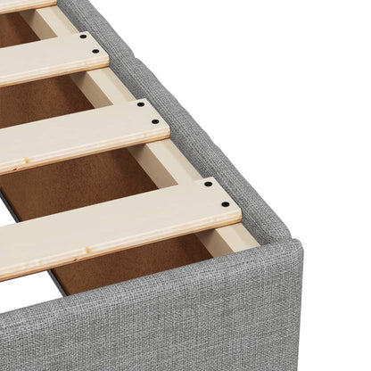Giroletto a Molle con Materasso Grigio Chiaro 140x190cm Tessuto | homemem39
