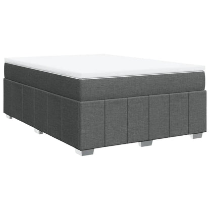 Giroletto a Molle con Materasso Grigio Scuro 140x190 cm Tessuto | homemem39