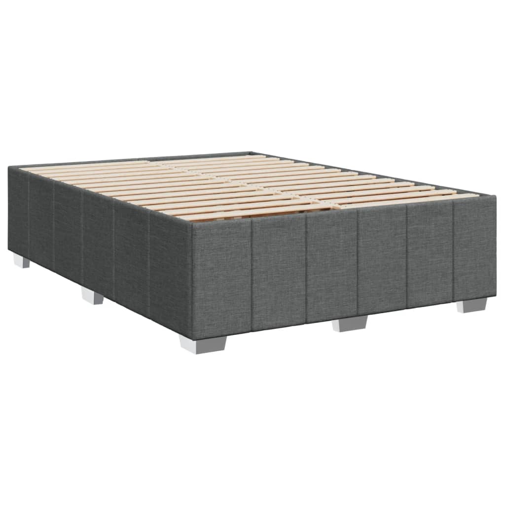 Giroletto a Molle con Materasso Grigio Scuro 140x190 cm Tessuto | homemem39