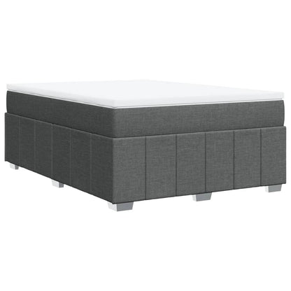 Giroletto a Molle con Materasso Grigio Scuro 140x190 cm Tessuto | homemem39