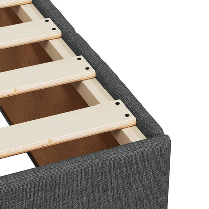 Giroletto a Molle con Materasso Grigio Scuro 140x190 cm Tessuto | homemem39