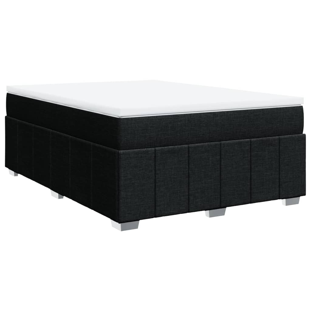 Giroletto a Molle con Materasso Nero 140x190 cm in Tessuto | homemem39