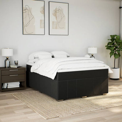 Giroletto a Molle con Materasso Nero 140x190 cm in Tessuto | homemem39