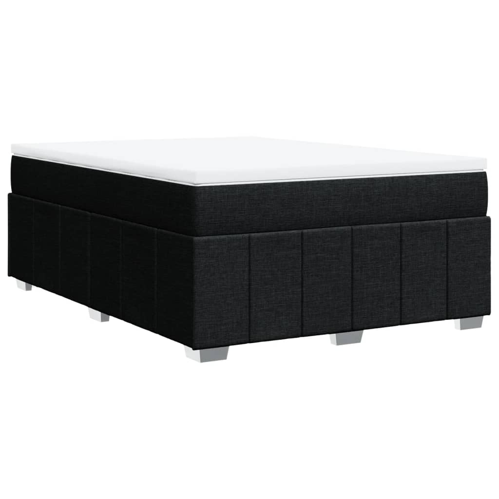 Giroletto a Molle con Materasso Nero 140x190 cm in Tessuto | homemem39