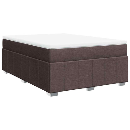 Giroletto a Molle con Materasso Marrone Scuro 140x190cm Tessuto | homemem39