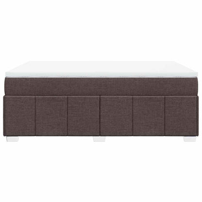 Giroletto a Molle con Materasso Marrone Scuro 140x190cm Tessuto | homemem39