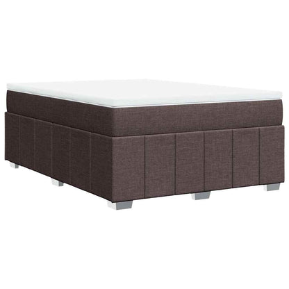 Giroletto a Molle con Materasso Marrone Scuro 140x190cm Tessuto | homemem39