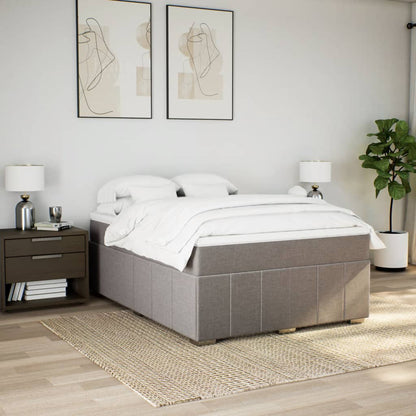 Giroletto a Molle con Materasso Tortora 140x190 cm in Tessuto | homemem39