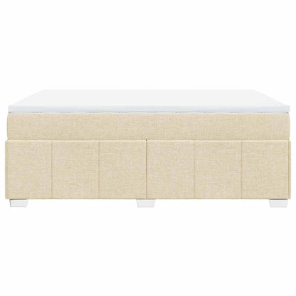 Giroletto a Molle con Materasso Crema 140x19 cm in Tessuto | homemem39