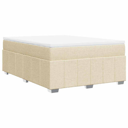 Giroletto a Molle con Materasso Crema 140x19 cm in Tessuto | homemem39