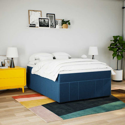 Giroletto a Molle con Materasso Blu 140x190 cm in Tessuto | homemem39