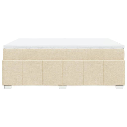 Giroletto a Molle con Materasso Crema 140x200 cm in Tessuto - homemem39