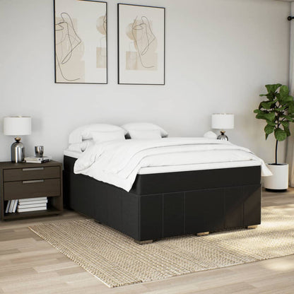 Giroletto a Molle con Materasso Nero 160x200 cm in Tessuto | homemem39