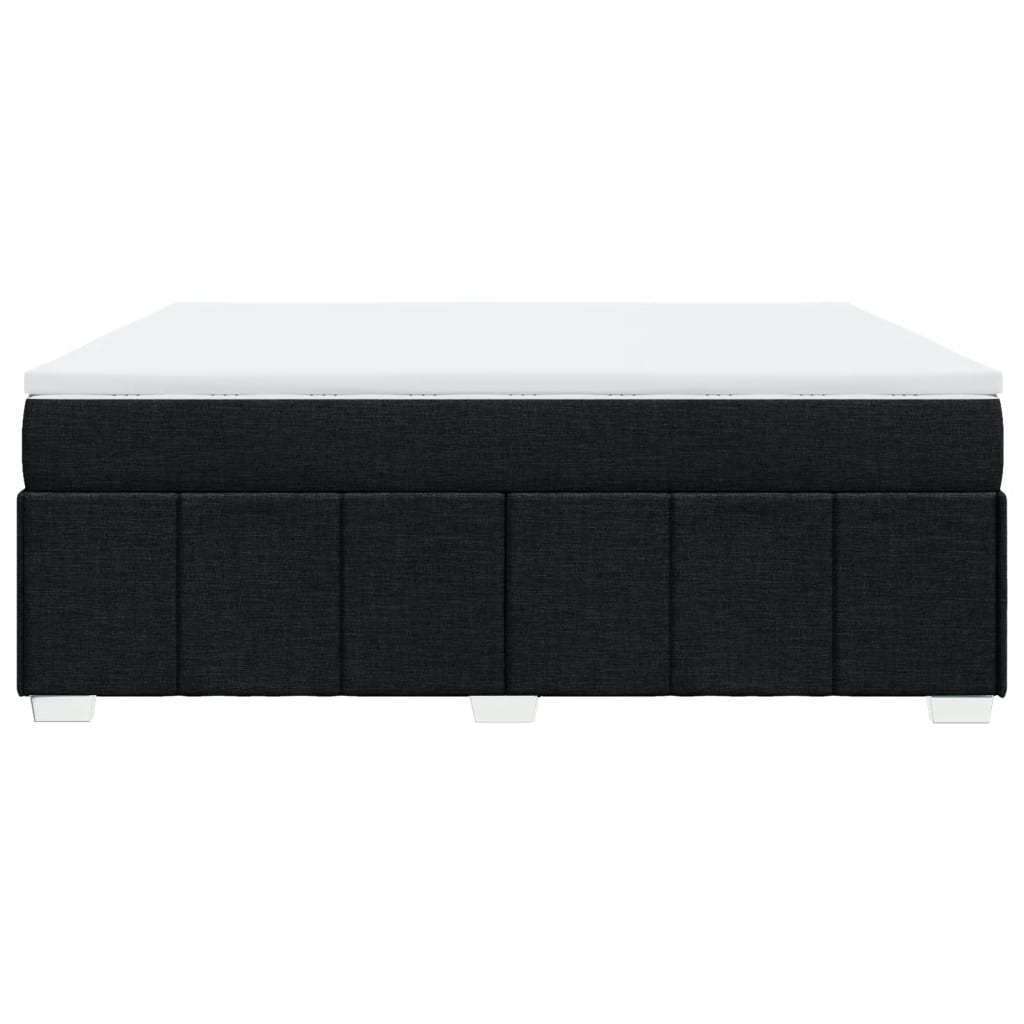 Giroletto a Molle con Materasso Nero 180x200 cm in Tessuto - homemem39