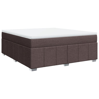 Giroletto a Molle con Materasso Marrone Scuro 180x200cm Tessuto | homemem39