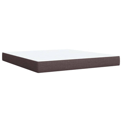 Giroletto a Molle con Materasso Marrone Scuro 180x200cm Tessuto | homemem39