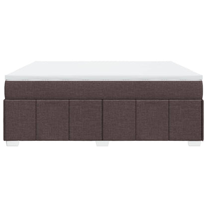 Giroletto a Molle con Materasso Marrone Scuro 180x200cm Tessuto | homemem39