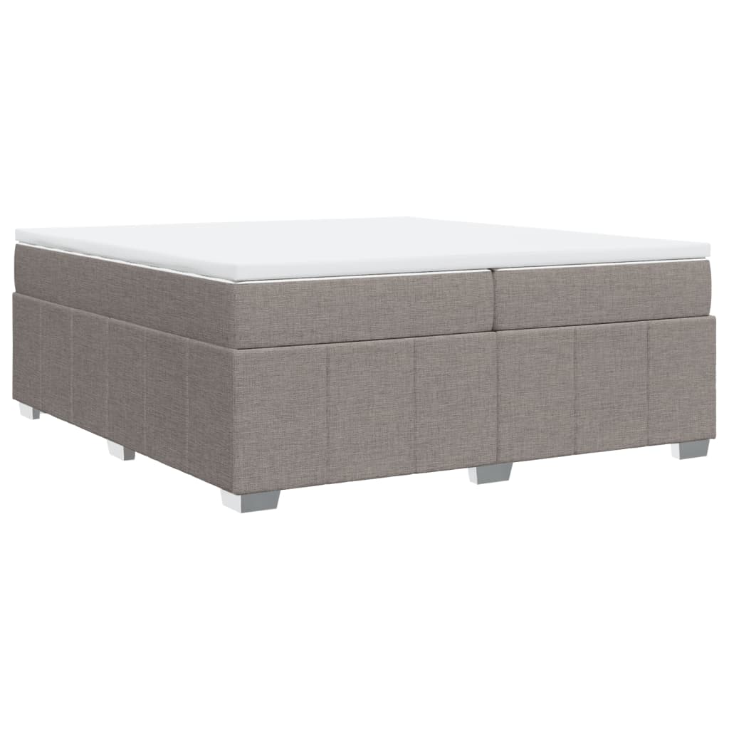 Giroletto a Molle con Materasso Tortora 200x200 cm in Tessuto | homemem39
