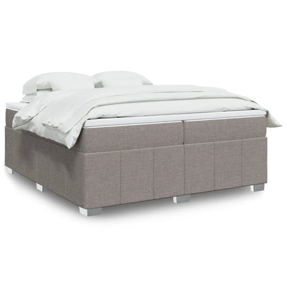 Giroletto a Molle con Materasso Tortora 200x200 cm in Tessuto | homemem39