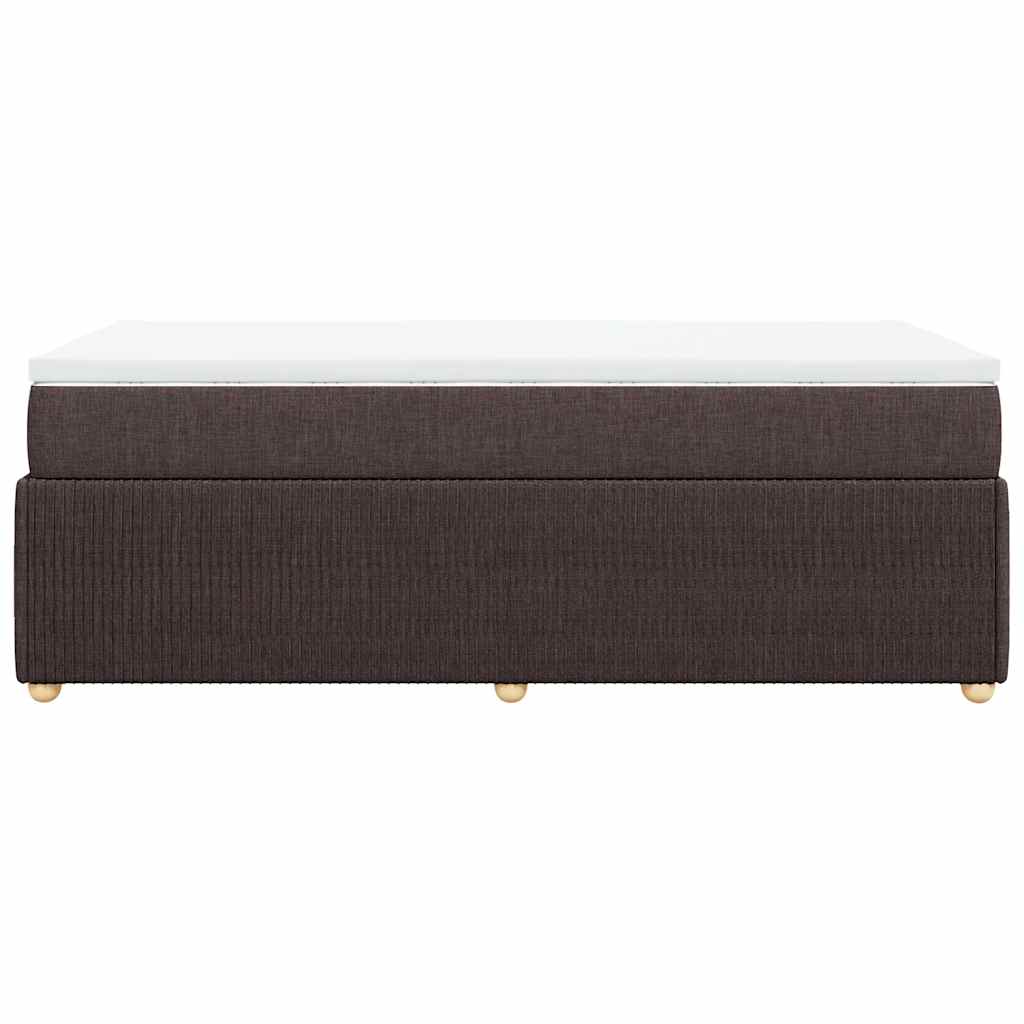 Giroletto a Molle con Materasso Marrone Scuro 80x200 cm Tessuto | homemem39