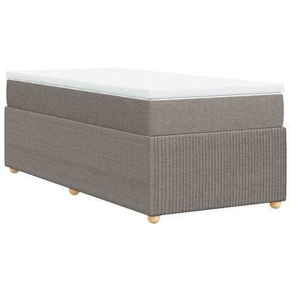 Giroletto a Molle con Materasso Tortora 90x190 cm in Tessuto | homemem39