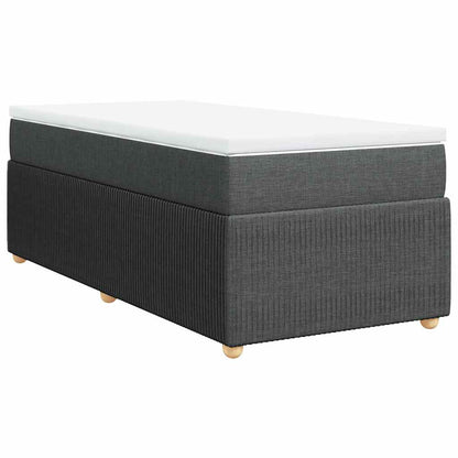 Giroletto a Molle con Materasso Grigio Scuro 90x200 cm Tessuto | homemem39